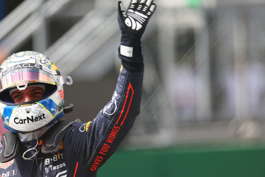 Max Verstappen, da Red Bull, comemora a vitória na sprint do GP da Áustria (Foto: Peter Fox/Getty Images/Red Bull Content Pool)