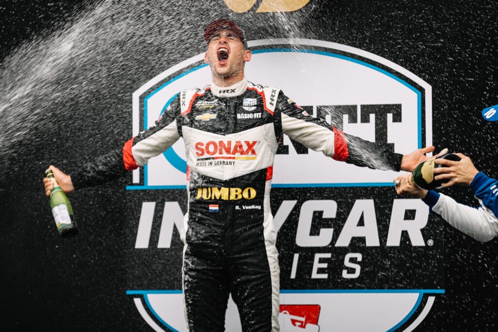 Rinus VeeKay venceu pela primeira vez na Indy no ano passado, em Indianápolis (Foto: Indycar)