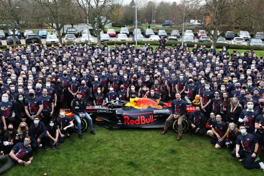 Red Bull fez muita festa para comemorar título de Max Verstappen (Foto Red Bull Content Pool)