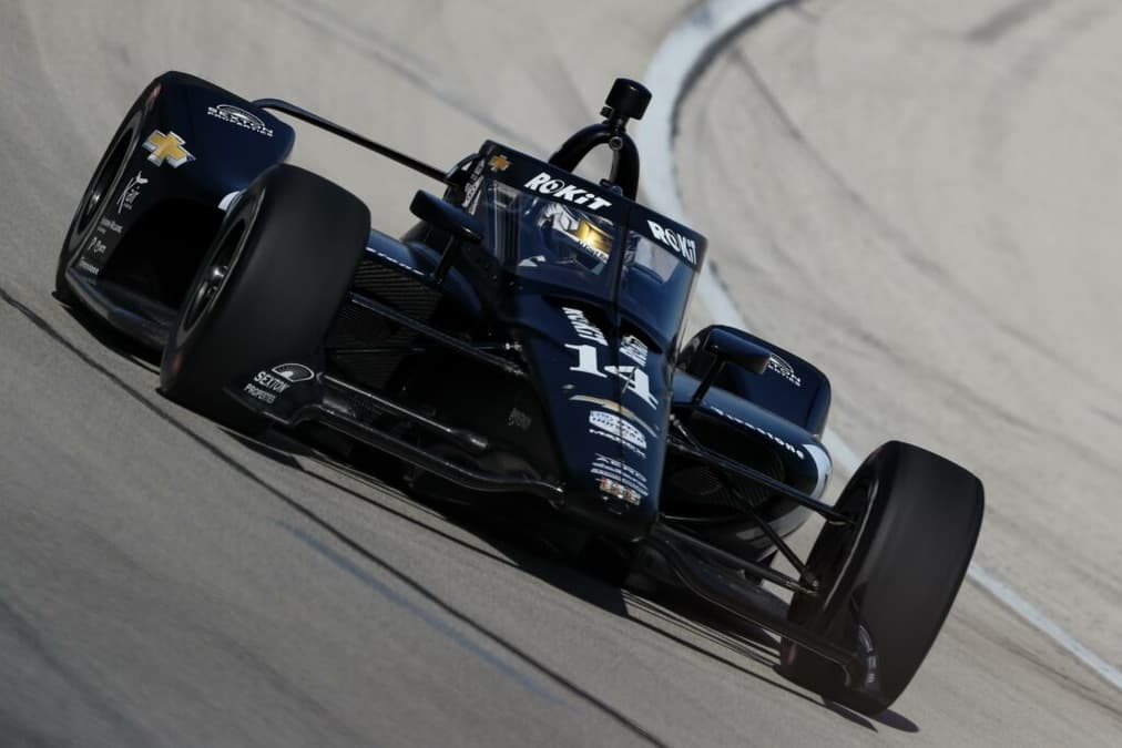 Kyle Kirkwood gostou do carro mesmo após terminar GP do Texas no muro (Foto: Indycar)