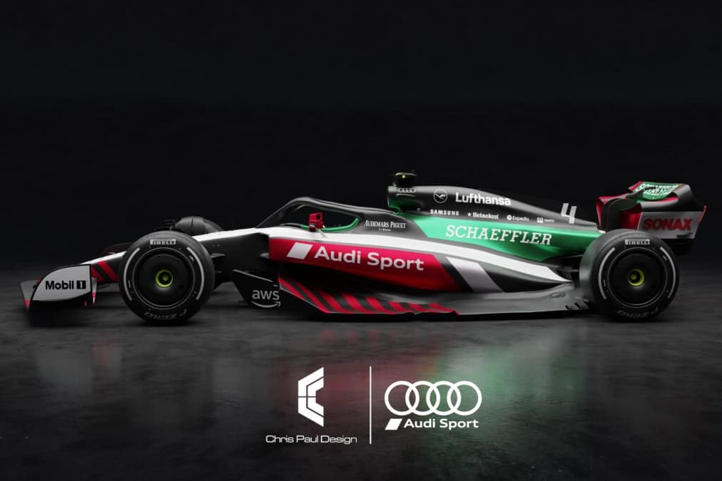 Imagem de um carro-conceito da Audi, que quer entrar na F1 em 2026 (Foto: Chris Paul Design)