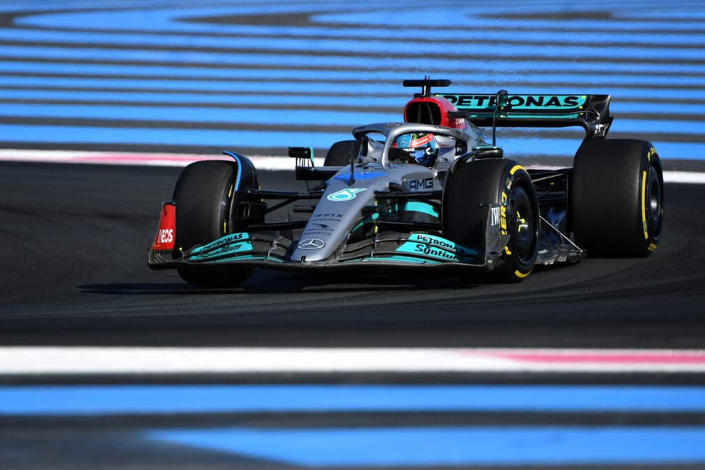 A Mercedes está participando do primeiro teste da Pirelli em 2023. (Foto: Sylvain Thomas/AFP)