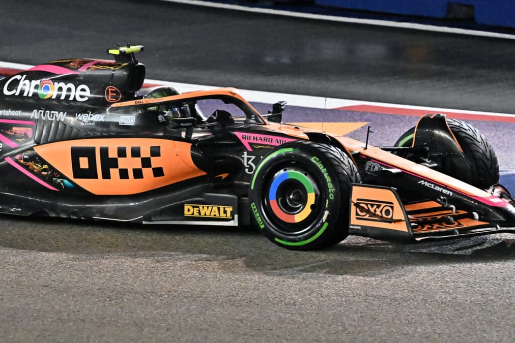 Com o outro carro da McLaren, Norris conseguiu alcançar a quarta colocação (Foto: AFP)