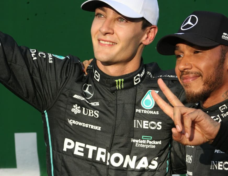 George Russell e Lewis Hamilton saem na frente em Interlagos (Foto: Rodrigo Berton/Grande Prêmio)
