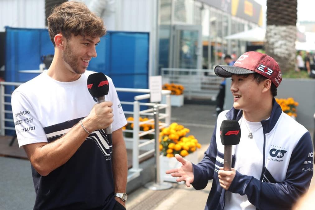 Gasly e Tsunoda viveram 'crise' na relação após batida no GP da Inglaterra (Foto: Red Bull Content Pool)