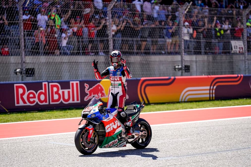 Álex Rins encerrou uma longa seca de vitórias da Honda em Austin no início do ano(Foto: LCR)