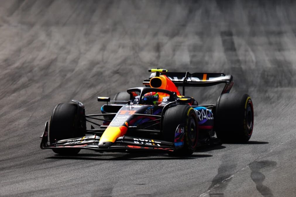 Sergio Pérez foi superado por Max Verstappen em Miami (Foto: Red Bull Content Pool)