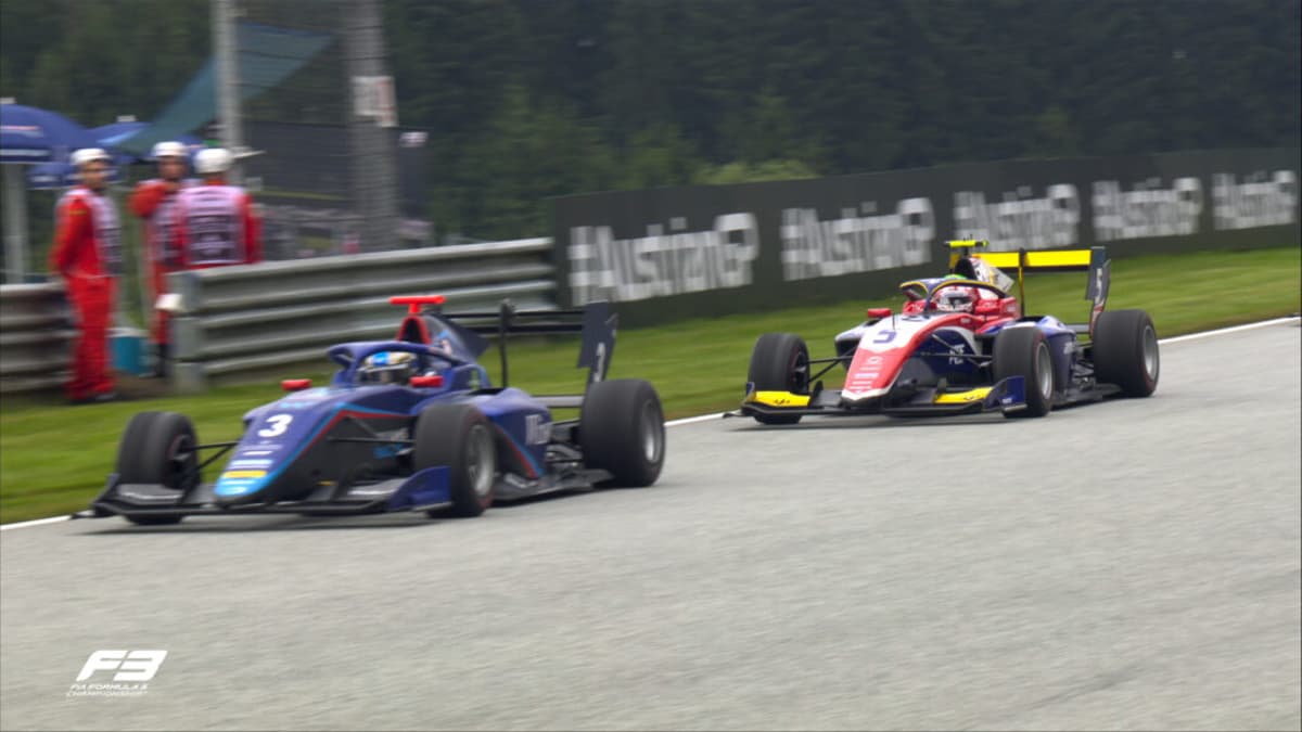 Zak O'Sullivan venceu a corrida 2 da F3 na Áustria (Foto: Reprodução/F1 TV)