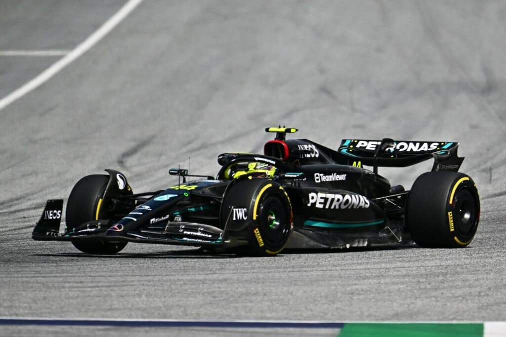 Hamilton largou em quinto e terminou em sétimo no GP da Áustria (Foto: AFP) 