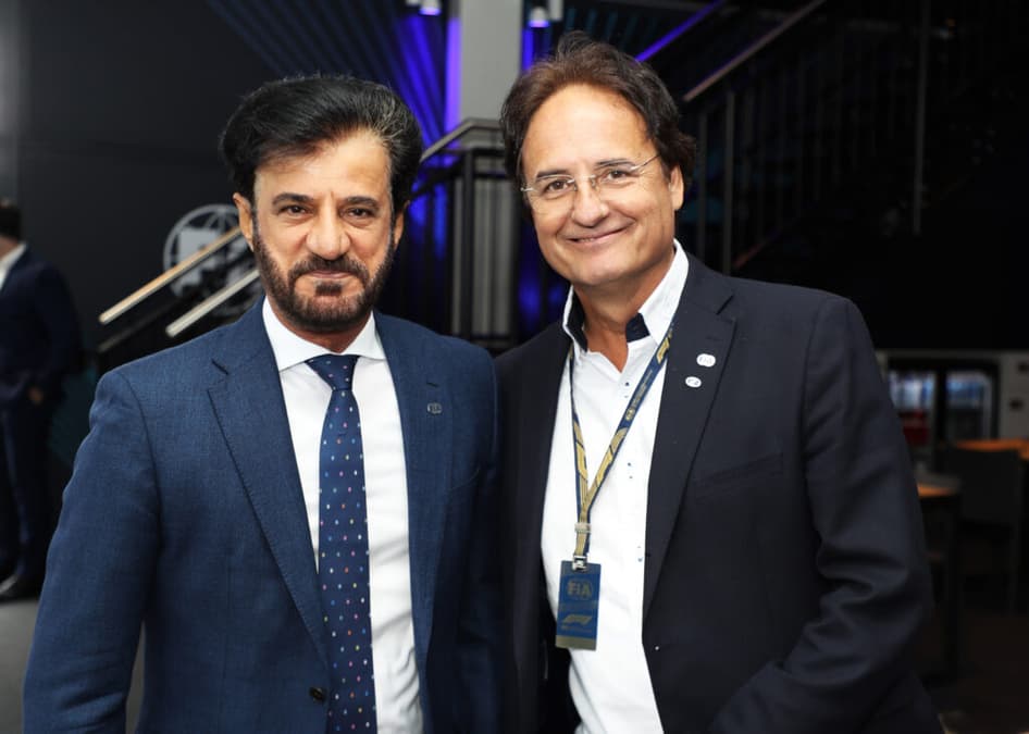 Mohammed Ben Sulayem, presidente da FIA, ao lado de Giovanni Guerra, presidente da CBA (Foto: Luca Bassani)