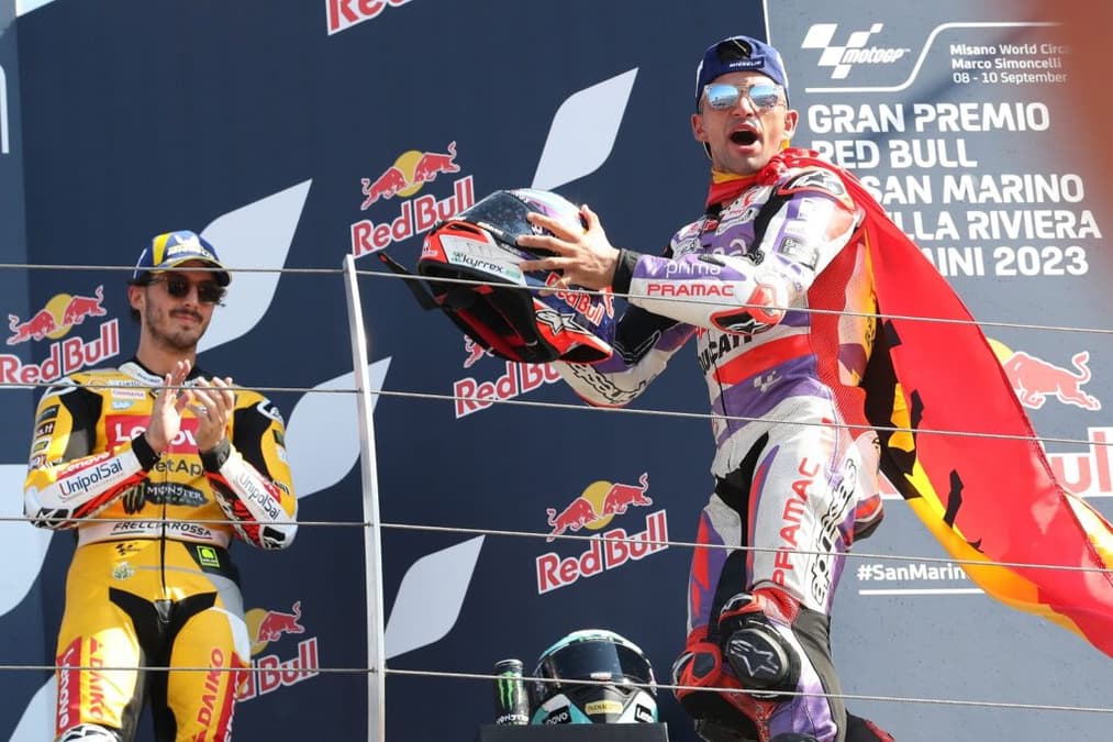 Jorge Martín tem 36 pontos de atraso para Francesco Bagnaia na MotoGP (Foto: Gold & Goose/ Red Bull Content Pool)