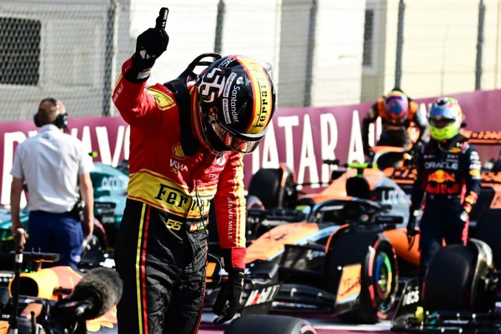 Carlos Sainz garantiu a pole para a Ferrari no GP da Itália (Foto: AFP)