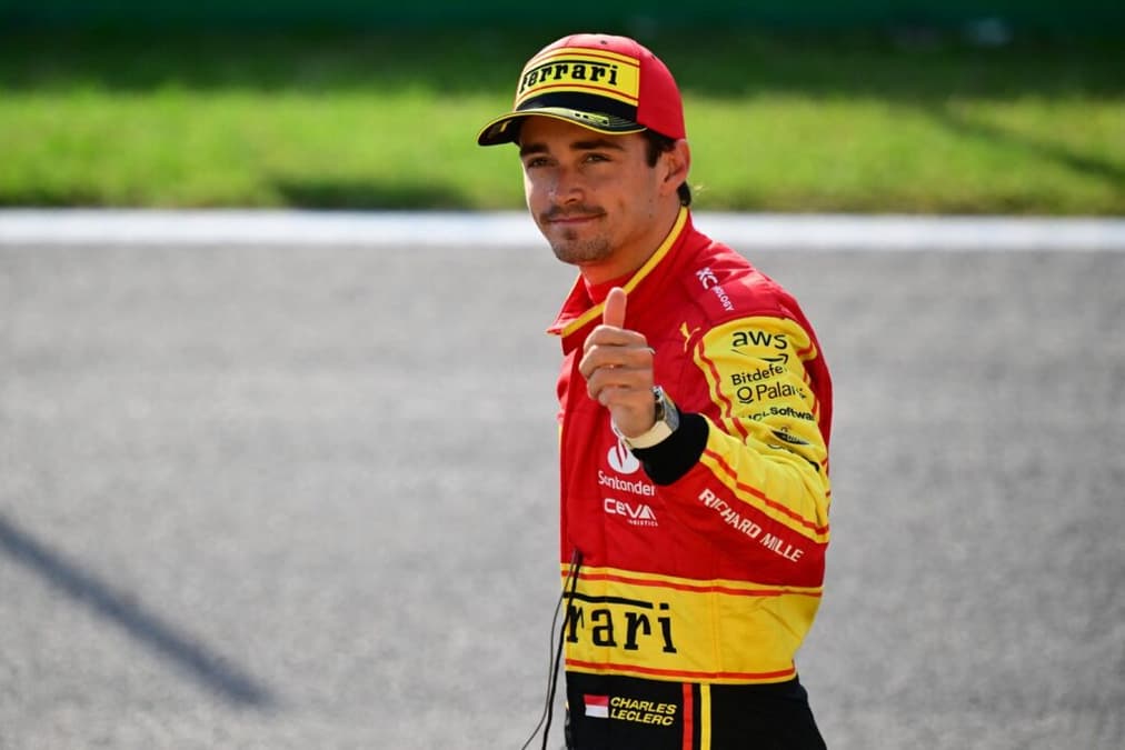 Charles Leclerc garantiu a terceira posição no grid de largada do GP da Itália (Foto: AFP) 