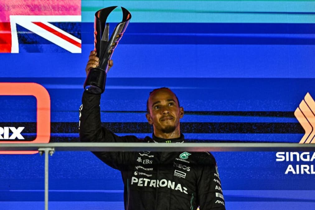 Lewis Hamilton está perto de conquistar 200 pódios na F1 (Foto: AFP) 