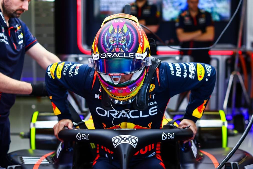 Sergio Pérez abandonou a corrida no México na primeira volta (Foto: Red Bull Content Pool)