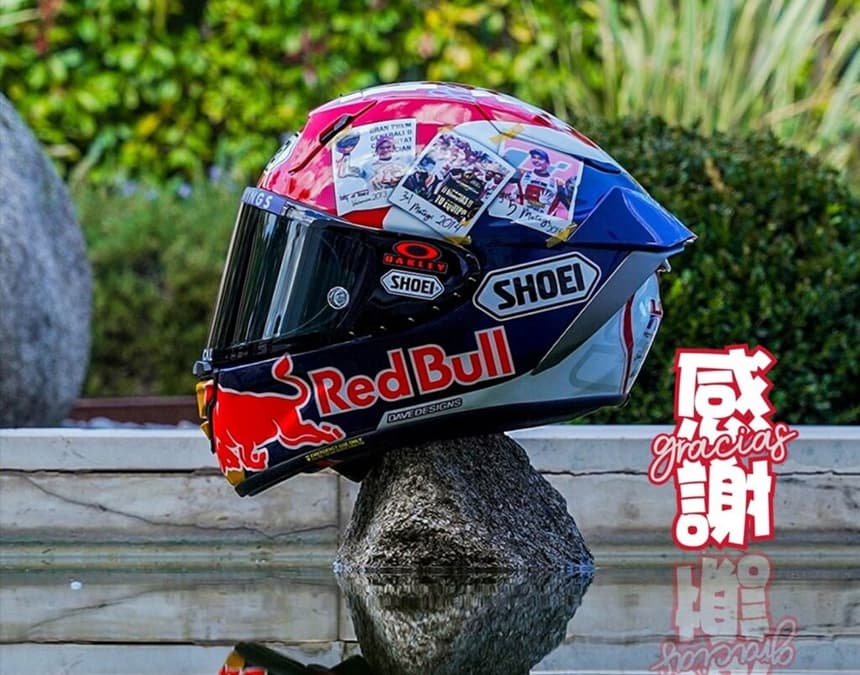 O capacete de Marc Márquez para a etapa de Valência (Foto: Reprodução/Instagram)