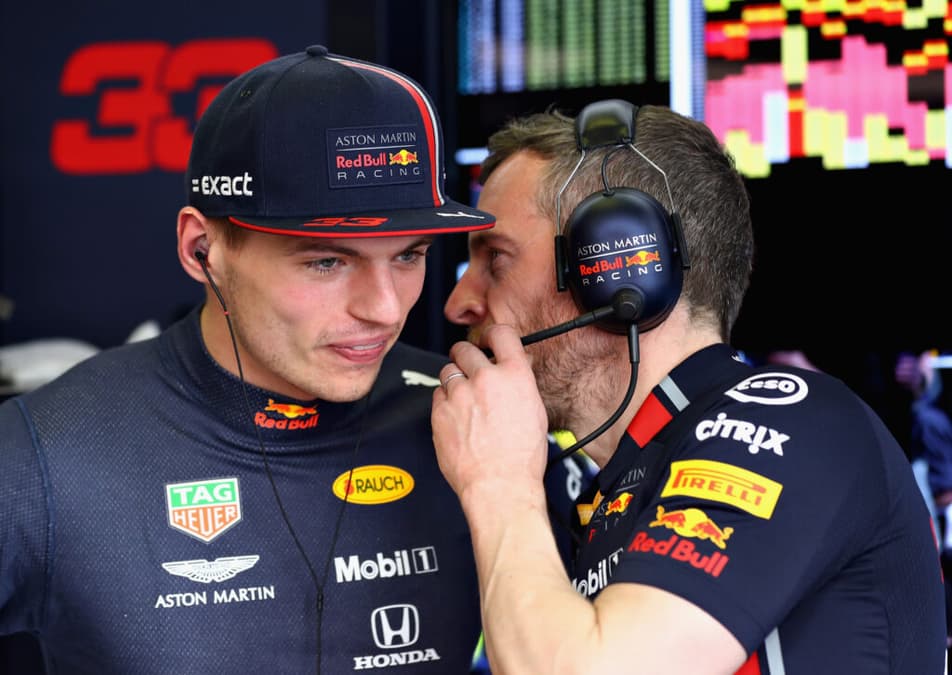 Max Verstappen com Lee Stevenson em 2019: mecânico deixa Red Bull após 18 anos (Foto: Red Bull Content Pool)