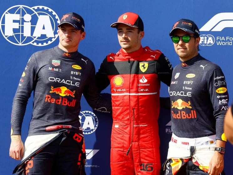 Leclerc bateu Verstappen e vai largar na frente na França (Foto: AFP)