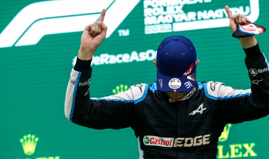 Ocon venceu sua única corrida na F1 na Hungria mas Alonso não acredita em uma repetição (Foto: Florion Goga/AFP)