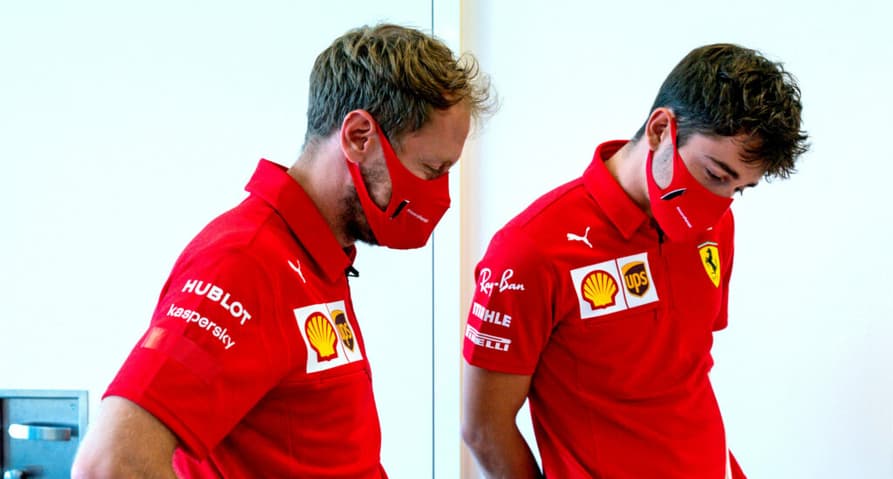 Sebastian Vettel e Charles Leclerc vivem momentos completamente opostos na Ferrari (Foto: Ferrari)