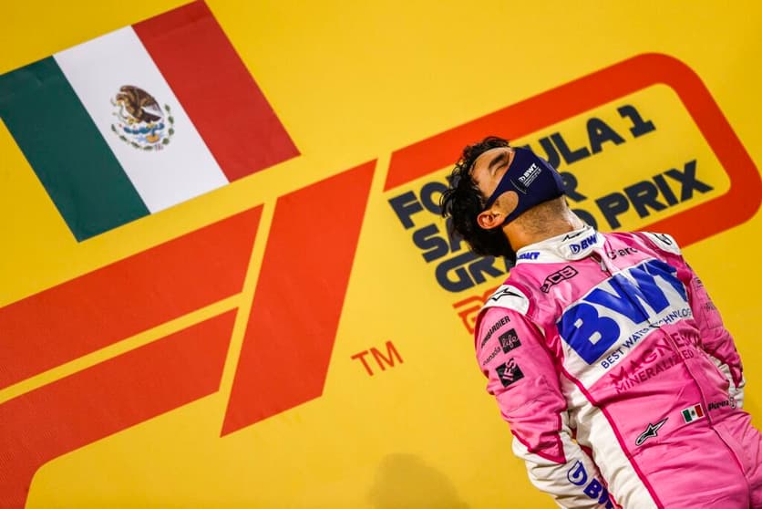 Sergio Pérez finalmente no topo do pódio na Fórmula 1 (Foto: Escudería Telmex)