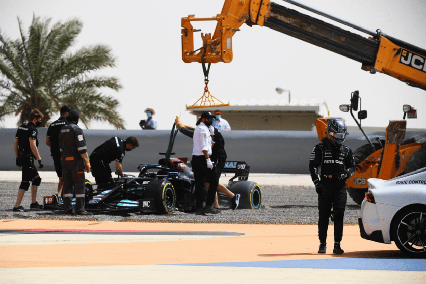 Lewis Hamilton teve muitas dificuldades com o novo W12 da Mercedes nos testes de pré-temporada (Foto: AFP)
