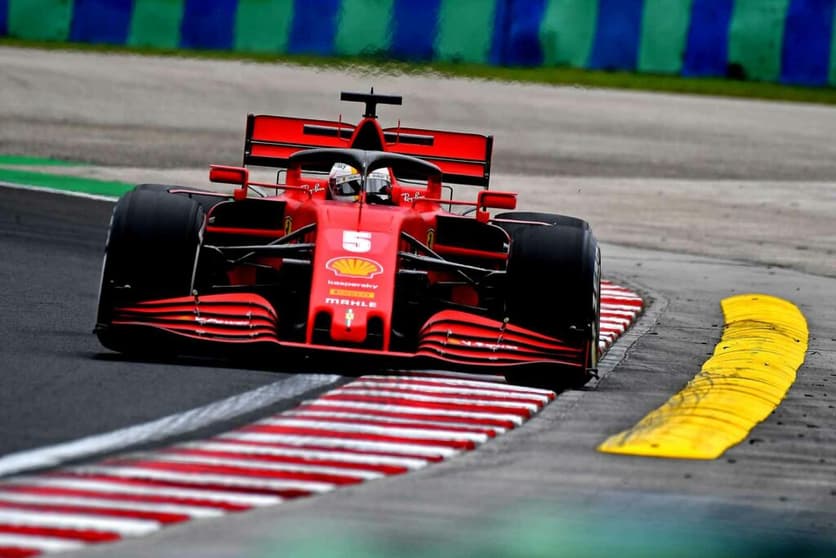 Sebastian Vettel com a Ferrari (Foto: AFP)