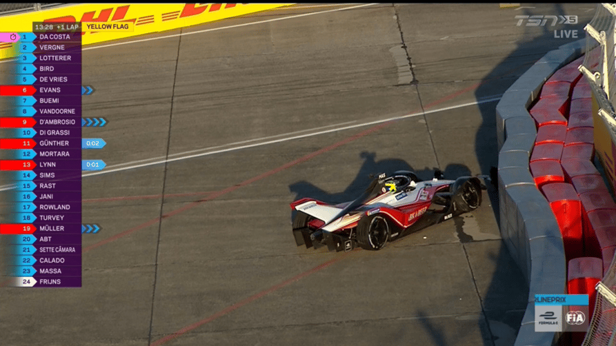 Felipe Massa bateu sozinho no primeiro eP de Berlim (Foto: Reprodução/TV)