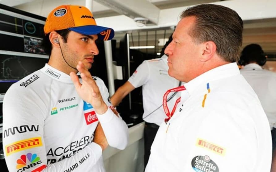 Carlos Sainz vai para a Ferrari em 2021. Mas a transferência só vai acontecer com a anuência de Zak Brown (Foto: McLaren)