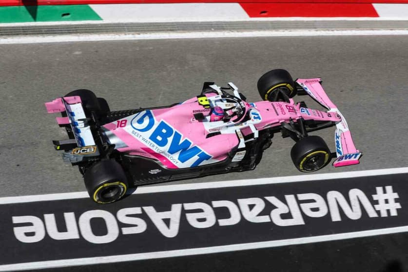 A Racing Point corre toda pintada de rosa desde 2017 (Foto: Racing Point)