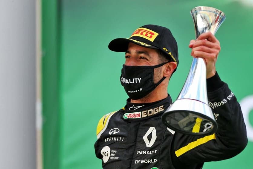 Daniel Ricciardo ficou apenas dois anos na Renault, porém tempo suficiente para fazer primeiro pódio da equipe no retorno à F1 (Foto: Renault)