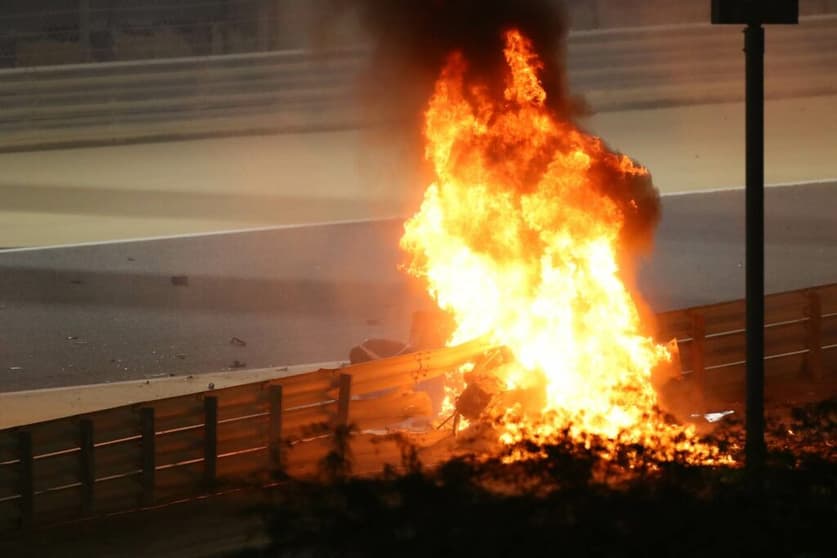 Incêndio no carro de Grosjean motivou mudanças na segurança da F1  (Foto: Haas)