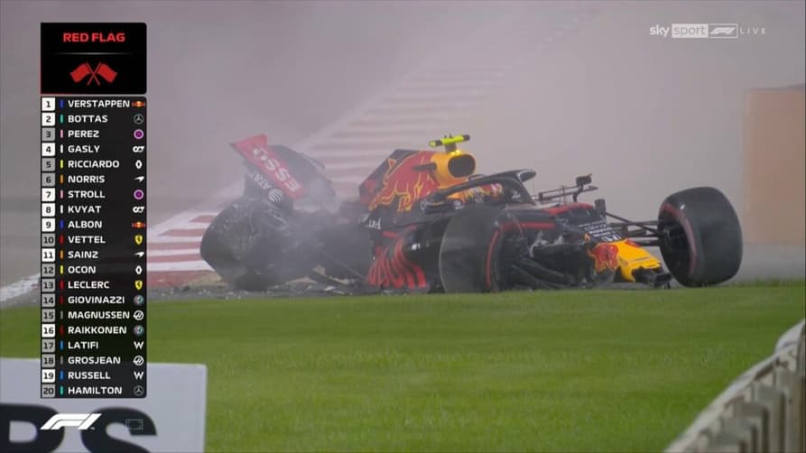 Alexander Albon destruiu a Red Bull no TL2 (Foto: Reprodução/F1)