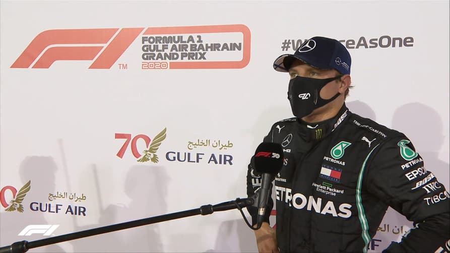 Valtteri Bottas vai largar em segundo no Bahrein (Foto: Reprodução)