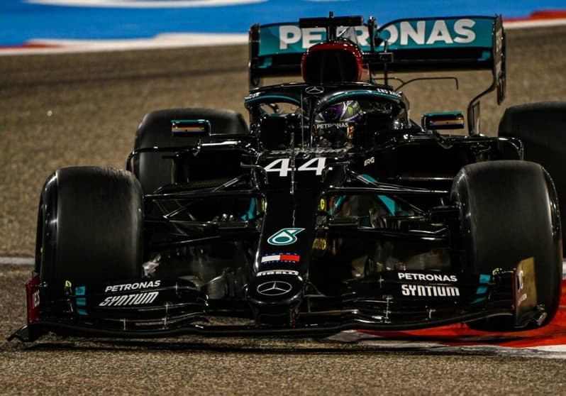 Lewis Hamilton no treino livre 2 do GP do Bahrein de Fórmula 1 (Foto: Mercedes)