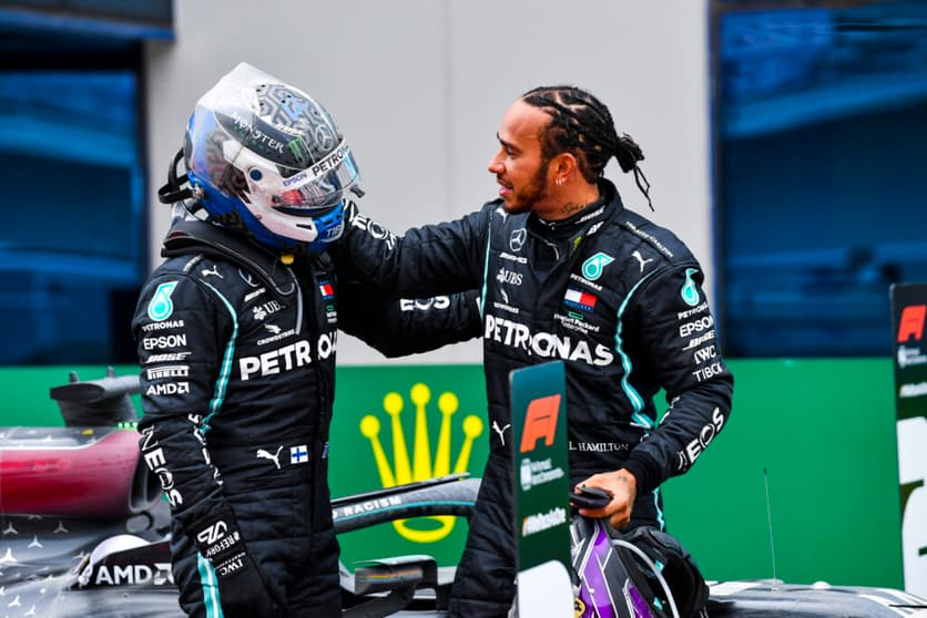 Valtteri Bottas e Lewis Hamilton são companheiros de equipe desde 2017  (Foto: LAT Images/Mercedes)