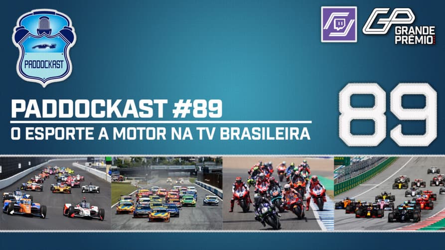 Paddockast 89 fala sobre as transmissões de corridas no Brasil (Arte: Grande Prêmio)