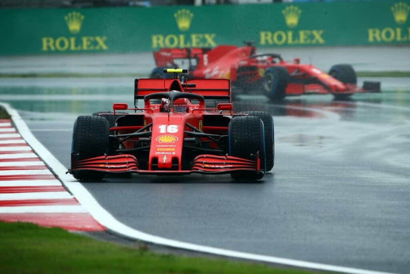 Charles Leclerc ficou atrás de Sebastian Vettel (Foto: Beto Issa)