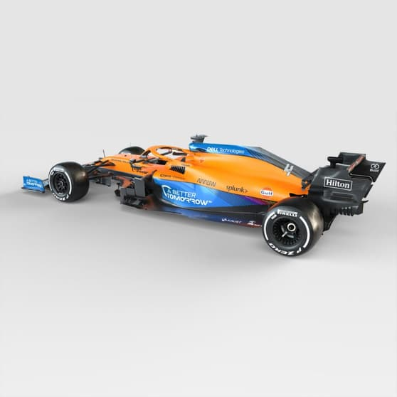O MCL35M possui poucas modificações visíveis e uma pintura bem parecida com a da última temporada (Foto: McLaren)
