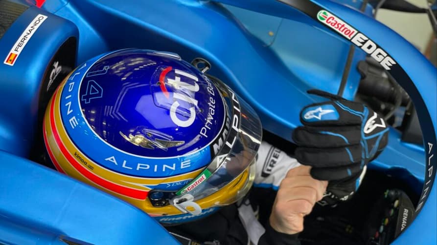 Fernando Alonso completou suas primeiras voltas a bordo do novo carro da Alpine na Fórmula 1 (Foto: Alpine F1 Team)