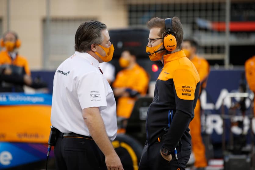Zak Brown e Andreas Seidl, respectivamente CEO e chefe de equipe da McLaren (Foto: McLaren)