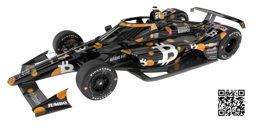 Carro de Rinus Veekay para a Indy 500 de 2021. (Foto: reprodução)