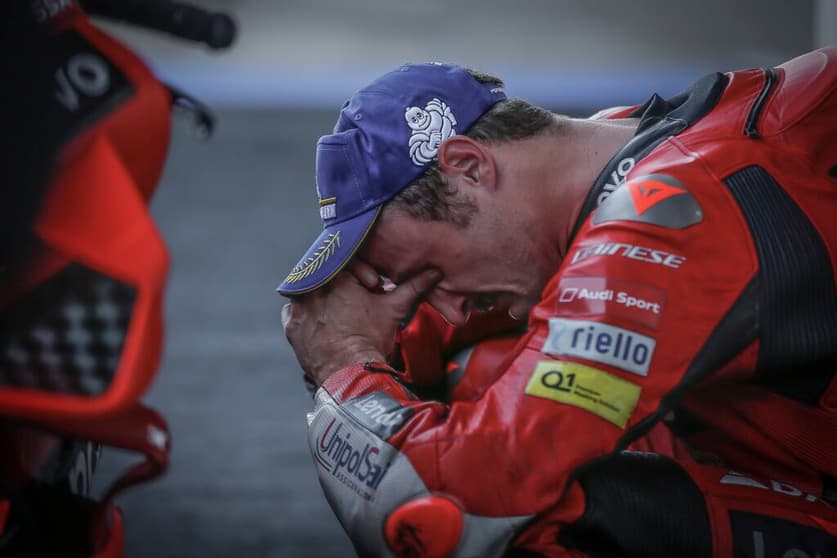 Jack Miller mostrou muita emoção ao fim do GP da Espanha (Foto: Ducati)