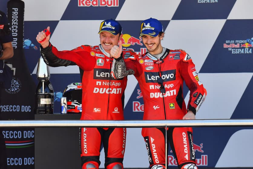 Jack Miller e Francesco Bagnaia fizeram dobradinha da Ducati em Jerez (Foto: Michelin)