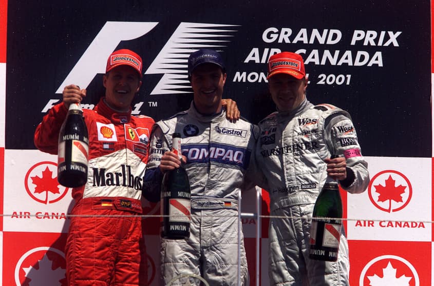 Ralf Schumacher, ao centro, foi piloto da F1 durante dez anos (Foto: Ferrari)