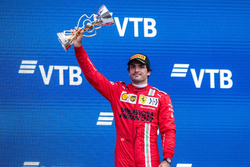 Carlos Sainz chegou até a liderar o GP da Rússia (Foto: Scuderia Ferrari)
