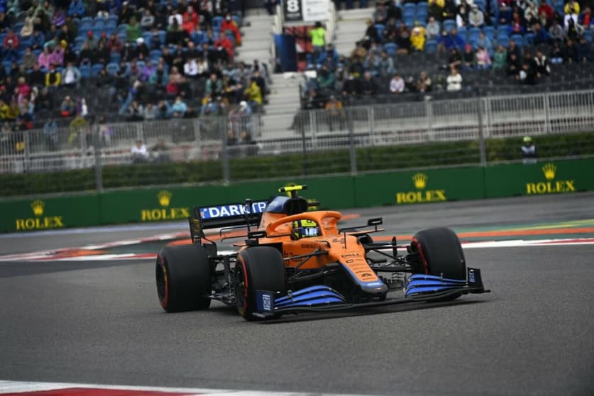 Lando Norris terminou o GP da Rússia na sétima posição, no fim das contas (Foto: McLaren)