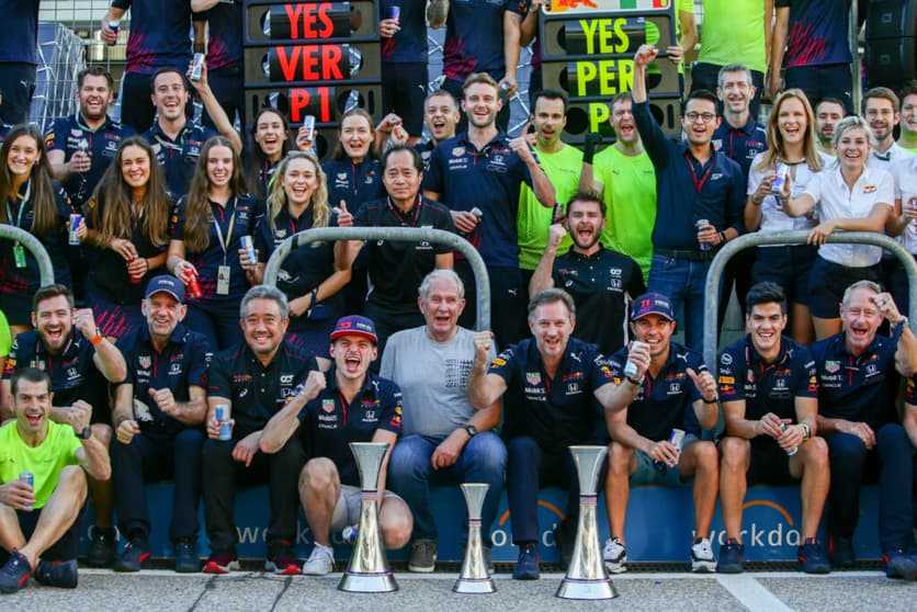 A Red Bull fez a festa com a vitória de Verstappen e o 3º lugar de Pérez no GP dos EUA (Foto: Peter Fox/Getty Images/Red Bull Content Pool)