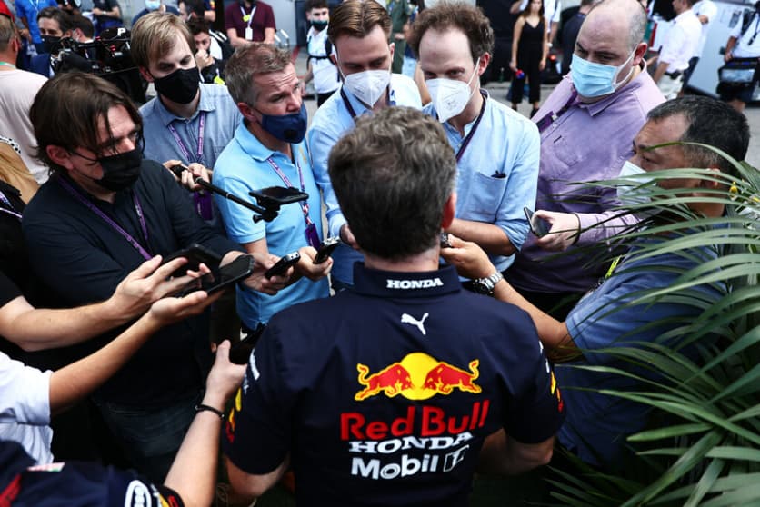 Christian Horner se preocupa com velocidade de reta da Mercedes no GP de São Paulo (Foto: Mark Thompson/Getty Images/Red Bull Content Pool)