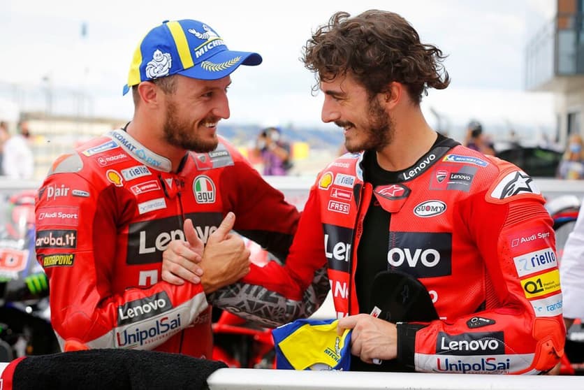 Jack Miller e Francesco Bagnaia, pilotos da Ducati (Foto: Divulgação/MotoGP)